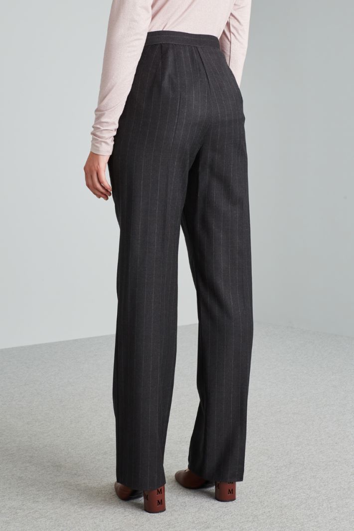 Pinstriped flannel trousers Intrend - 2