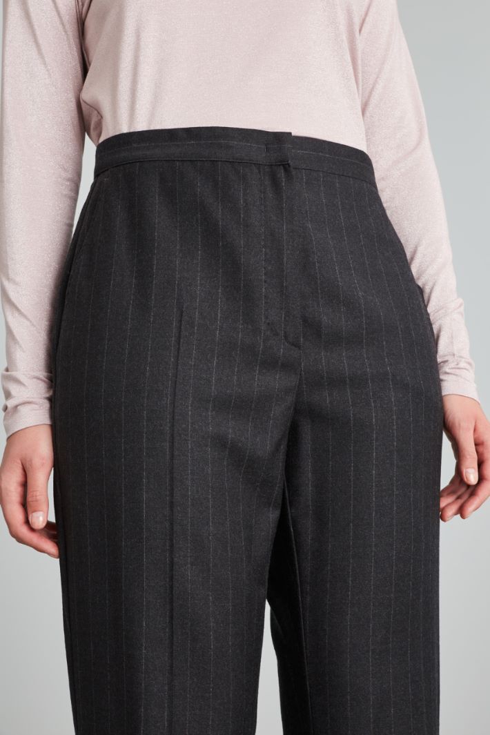 Pinstriped flannel trousers Intrend - 4