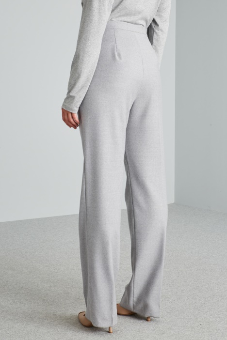 Pantaloni dritti in flanella