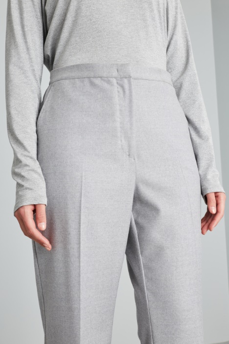 Pantaloni dritti in flanella