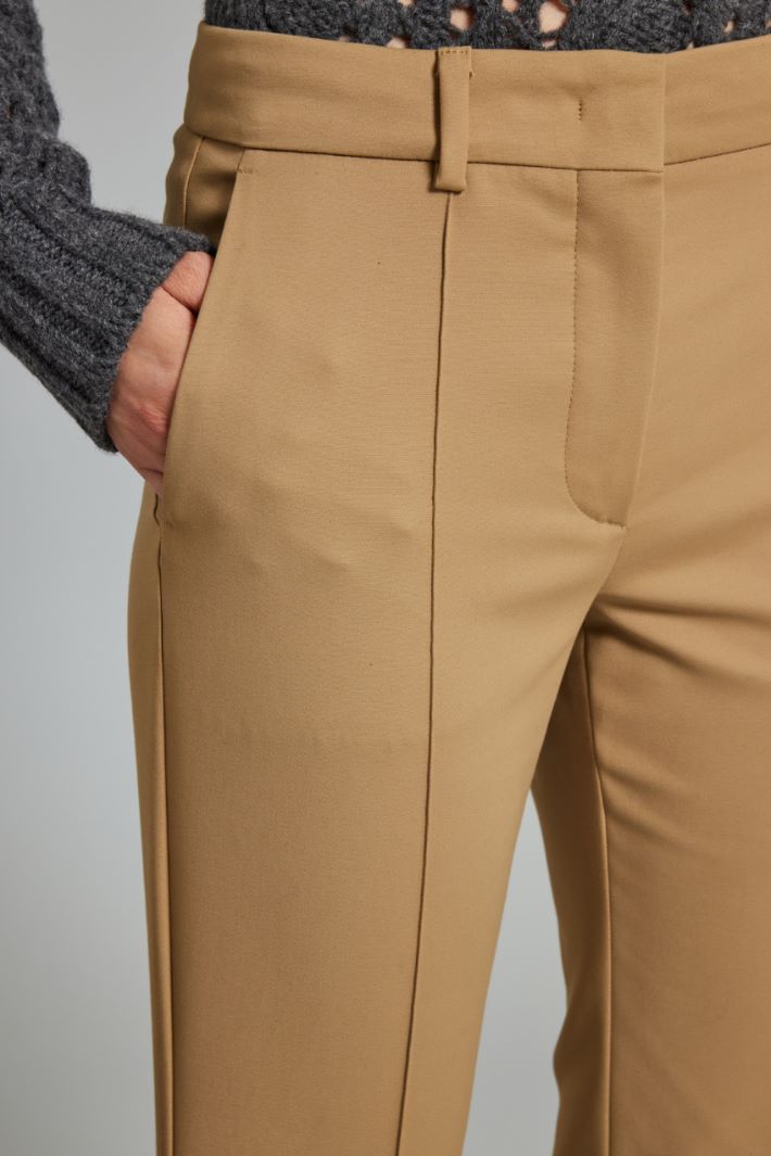 Slim fit cotton blend trousers Intrend - 4