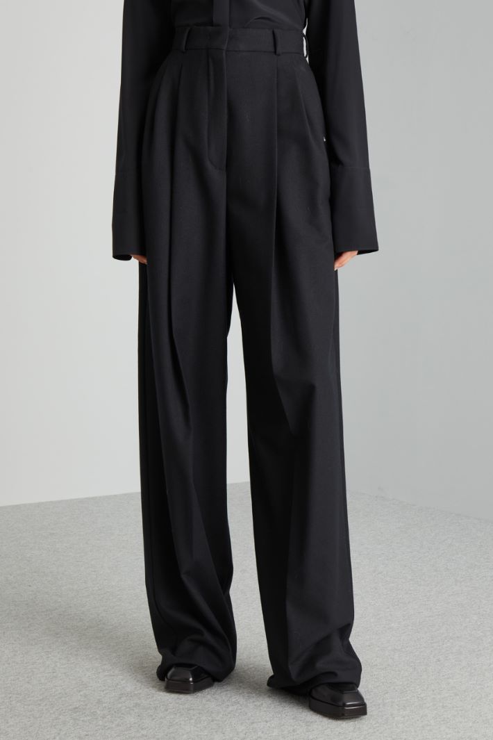 Oversized trousers with belt Intrend - 3