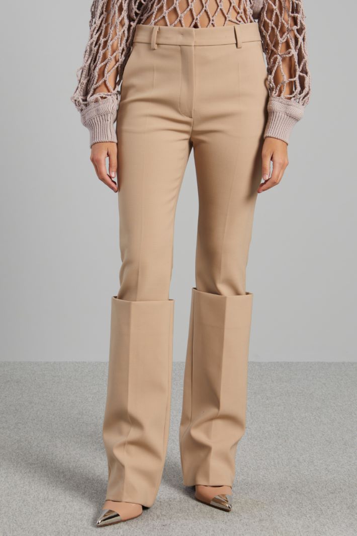 Slim-fit trousers with deep turn-up detail Intrend - 3