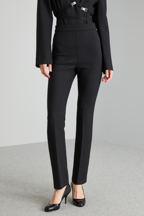 Pantalones rectos de gabardina