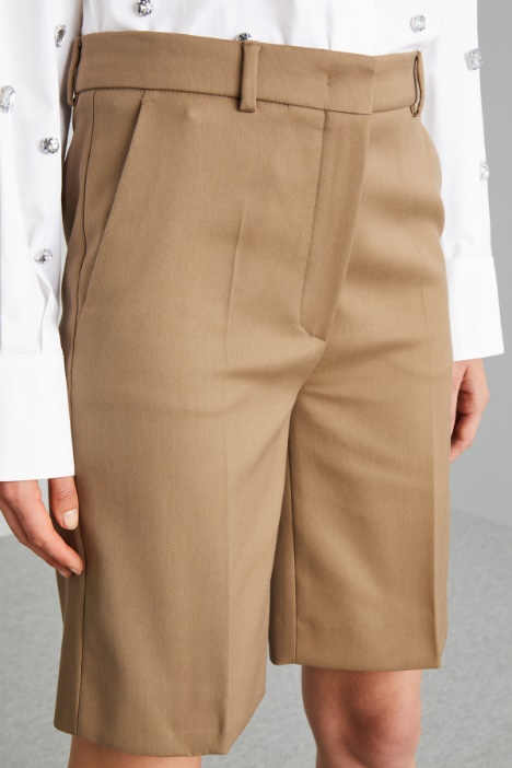 Bermuda in cotone e viscosa