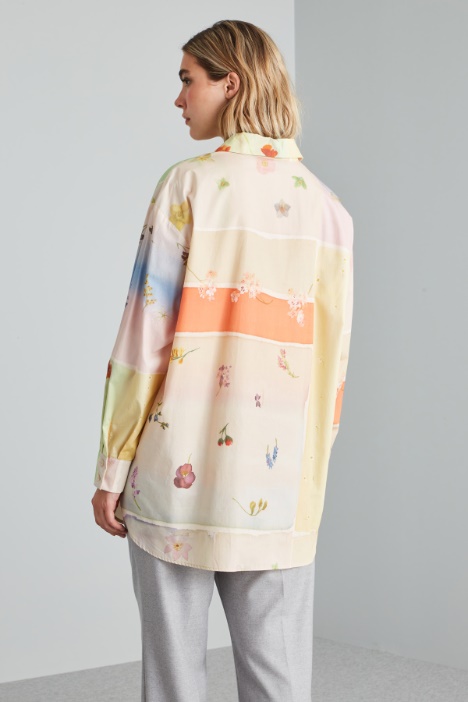 Casacca in popeline stampato