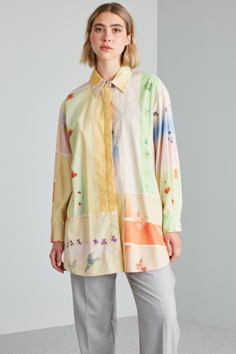 Printed poplin tunic Intrend