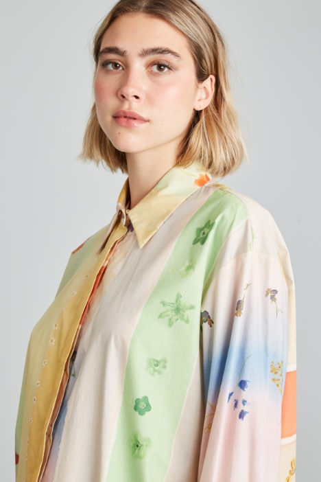 Casacca in popeline stampato