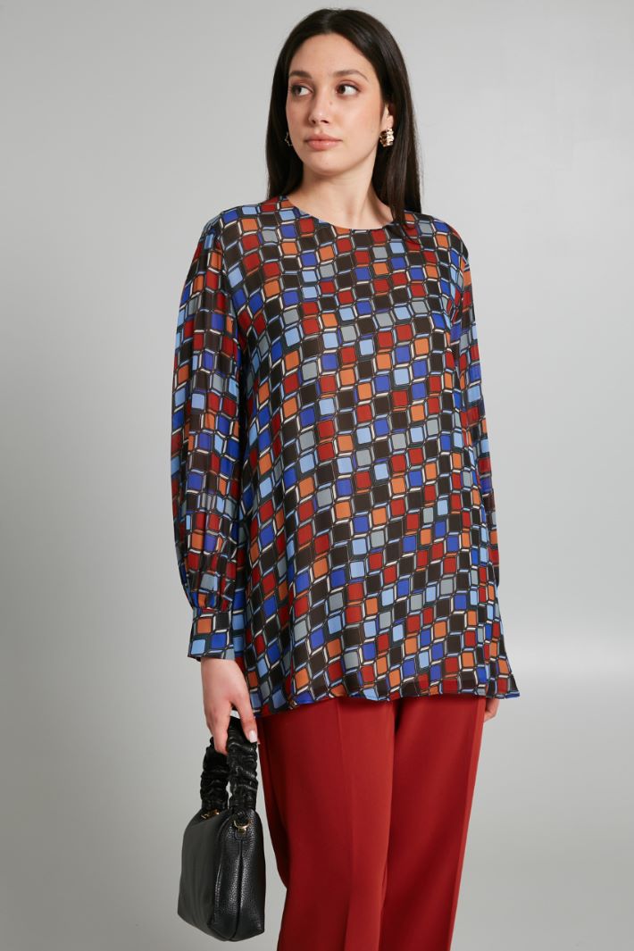 Printed georgette blouse Intrend - 3