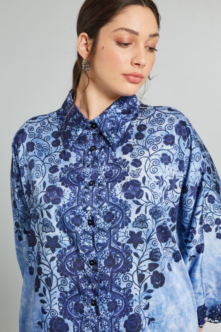 Printed twill blouse Intrend - 4