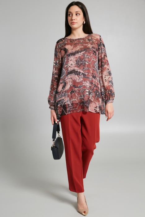 Printed silk chiffon blouse Intrend