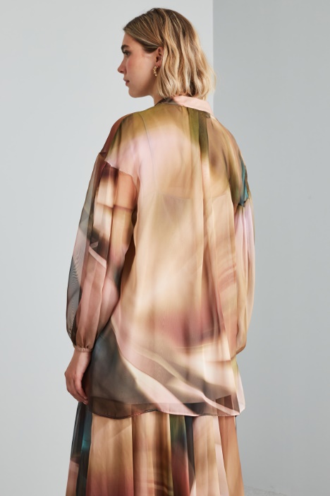 Casacca in chiffon con foulard