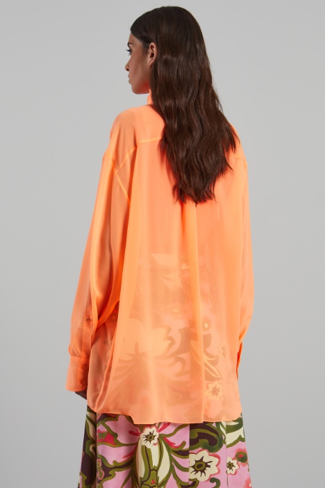 Blusa con collo a foulard