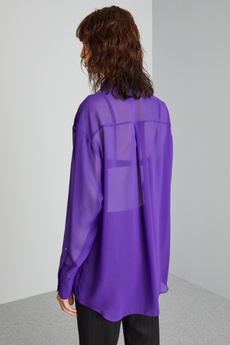 Blusa con collo a foulard