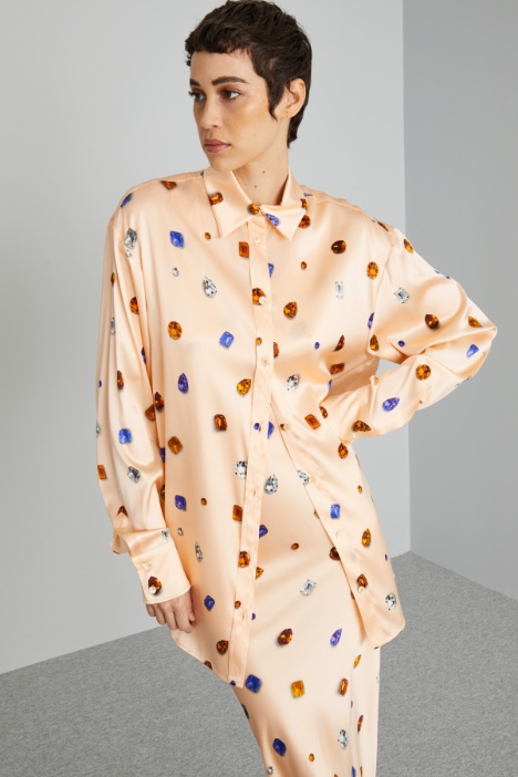 Satin oversized shirt Intrend