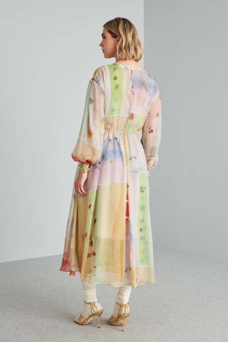 Abito in chiffon stampato