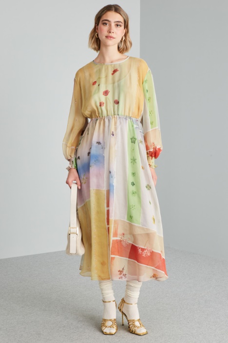 Abito in chiffon stampato