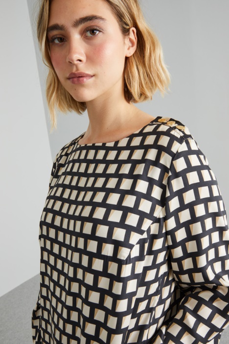 Abito in twill stampato