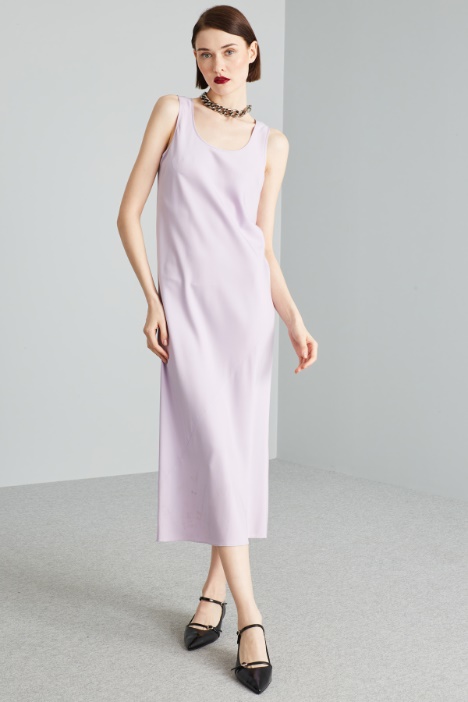 Abito smanicato in seta