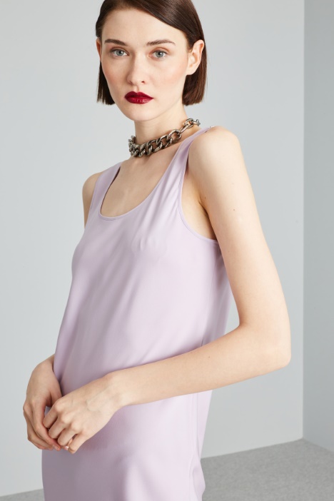 Abito smanicato in seta