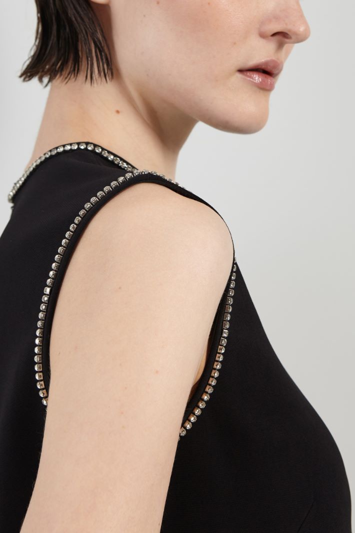 Rhinestone-detail sleeveless dress Intrend - 4