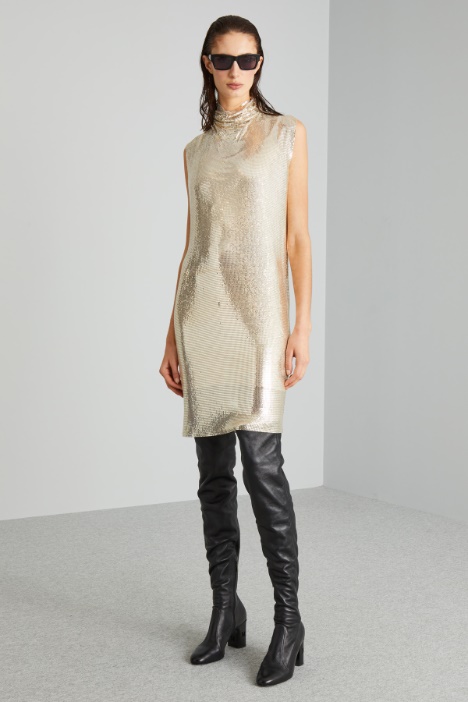 Metallic-knit dress Intrend