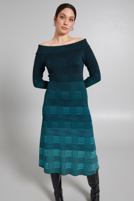 Abito off shoulder jacquard