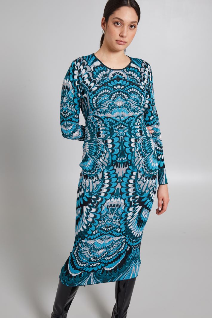 Jacquard viscose dress Intrend - 3