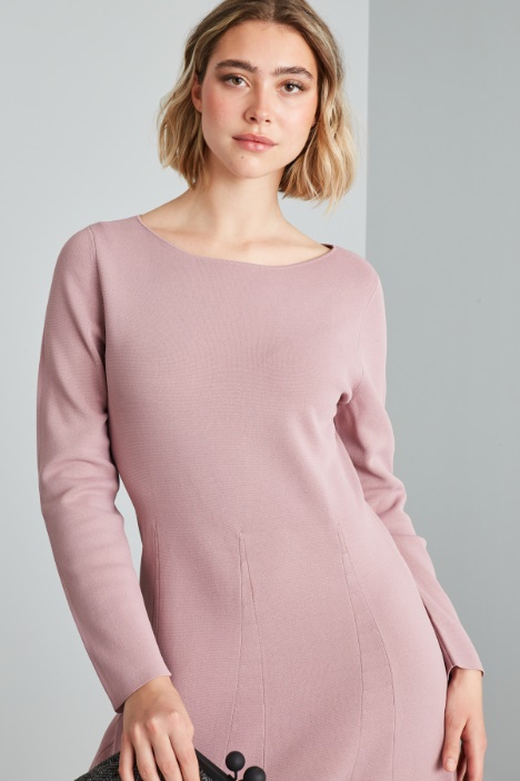 Abito svasato in maglia