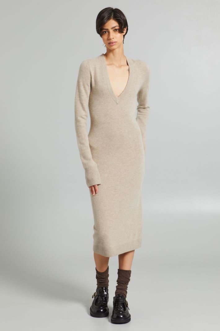 Slim-fit cashmere-blend dress Intrend - 3