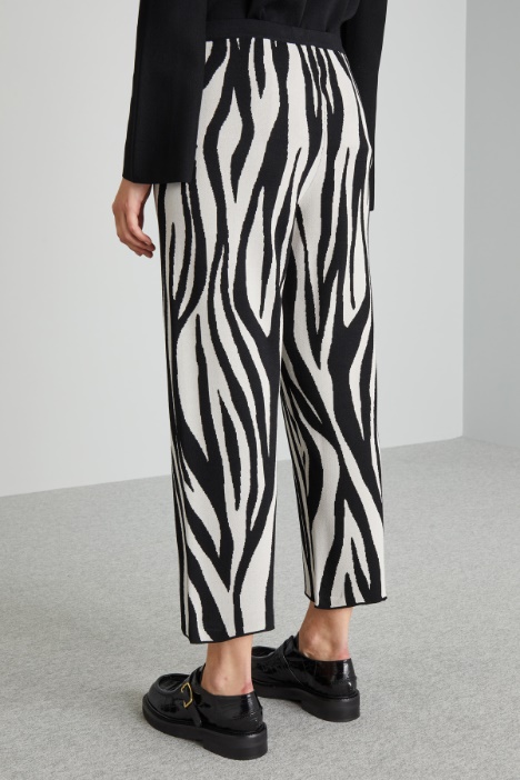 Pantaloni in maglia jacquard