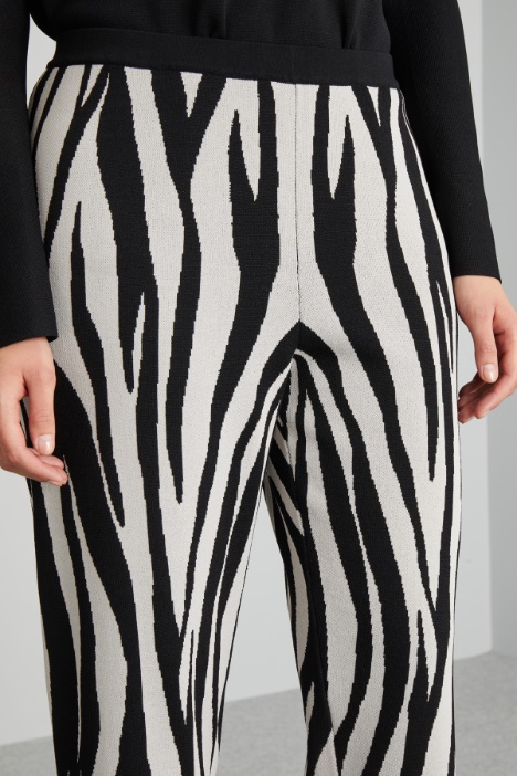 Pantaloni in maglia jacquard
