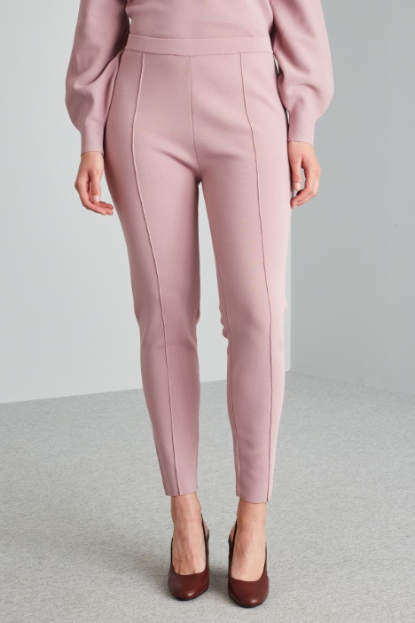 Pantalones ajustados de punto