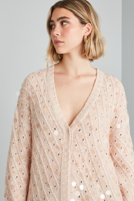 Cárdigan con maxilentejuelas