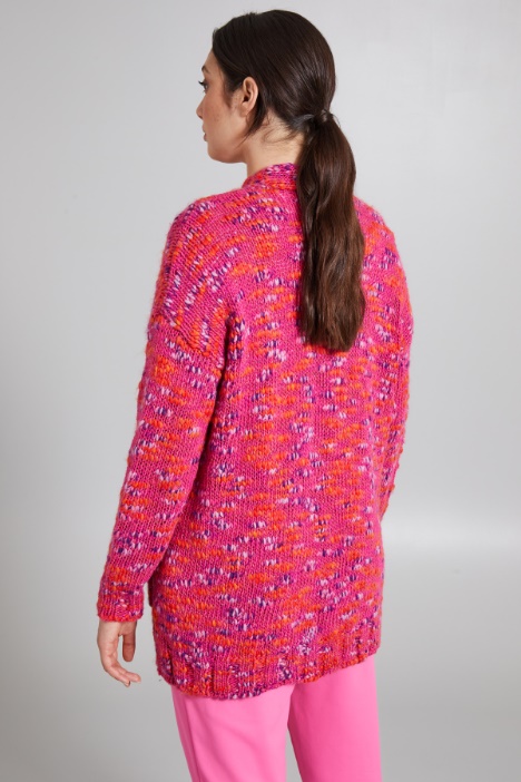 Cardigan in filato multicolor