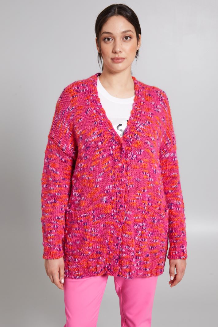 Multicoloured yarn cardigan Intrend - 3