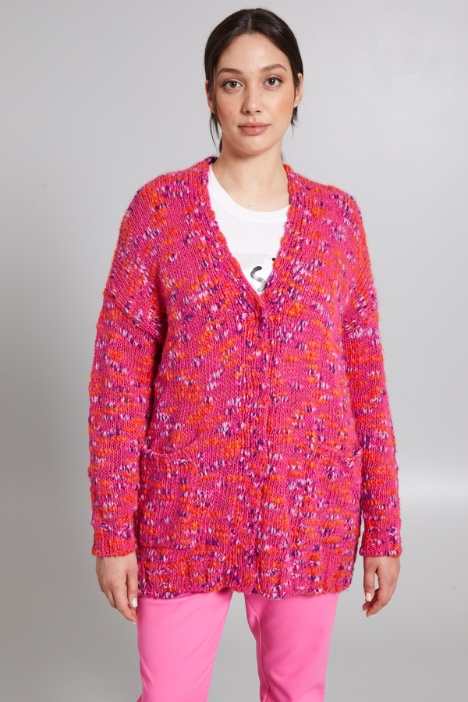 Multicoloured yarn cardigan Intrend