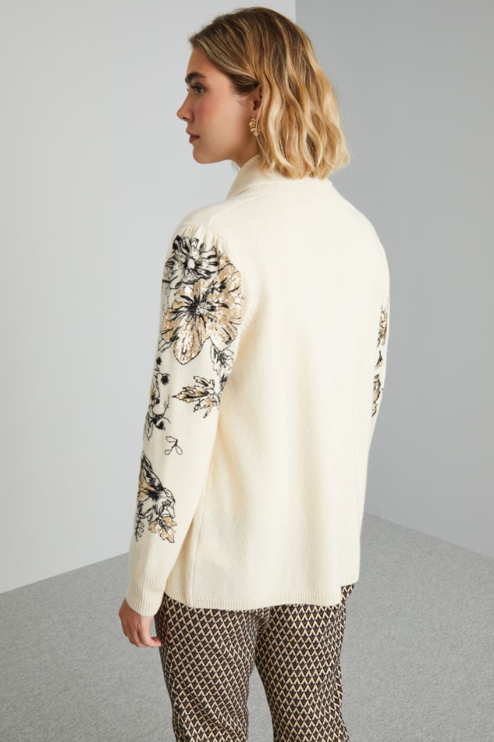 Cardigan with sequin embroidery Intrend - 2