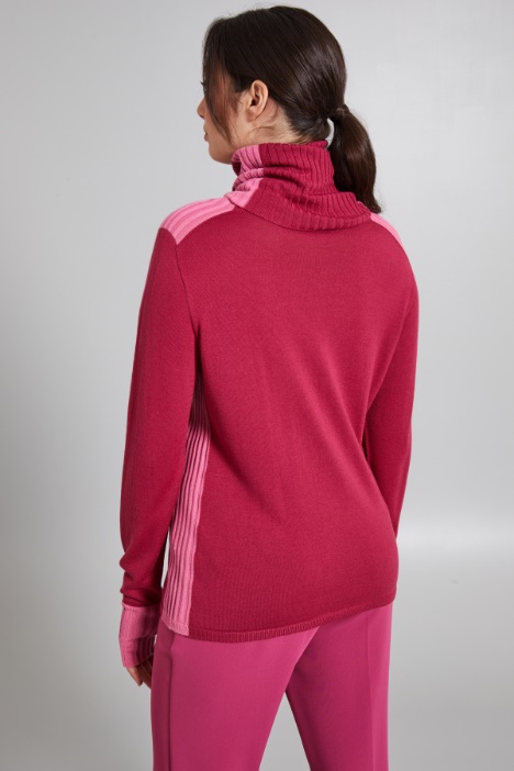 Jersey bicolor, de mezcla de lana