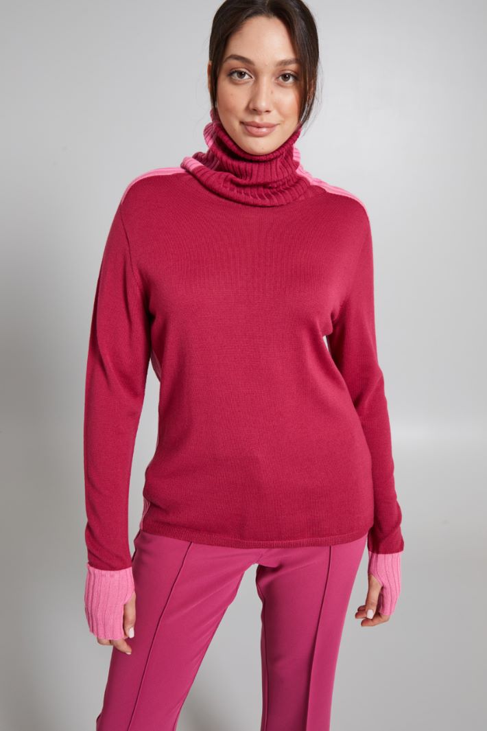 Two-tone wool-blend sweater Intrend - 3