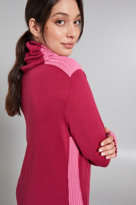 Jersey bicolor, de mezcla de lana