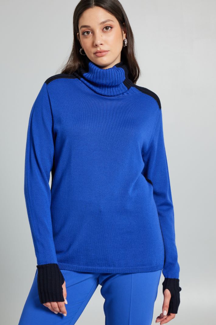 Two-tone wool-blend sweater Intrend - 3