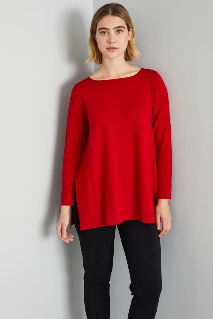 Slit-detailed sweater Intrend - 3