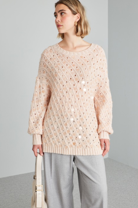 Maxi sequinned sweater Intrend