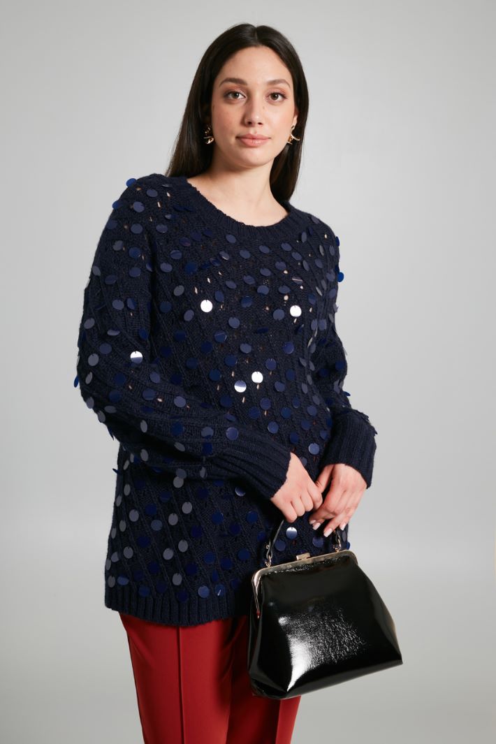 Maxi sequinned sweater Intrend - 3