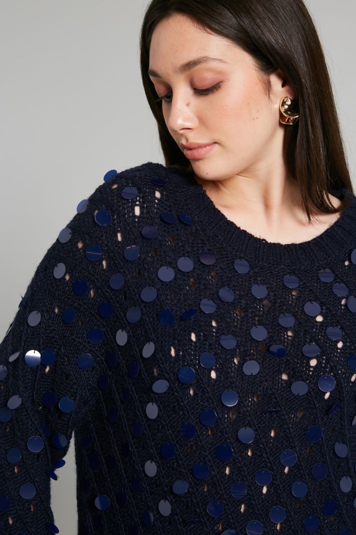 Maxi sequinned sweater Intrend - 4