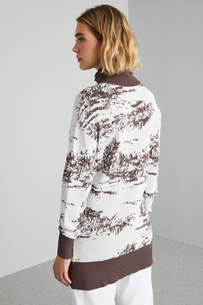 Jacquard viscose sweater Intrend - 2