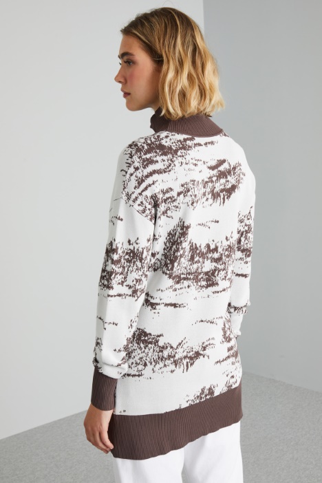 Maglia in viscosa jacquard