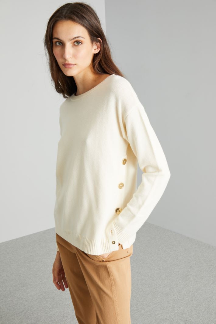 Wool sweater with buttons Intrend - 4