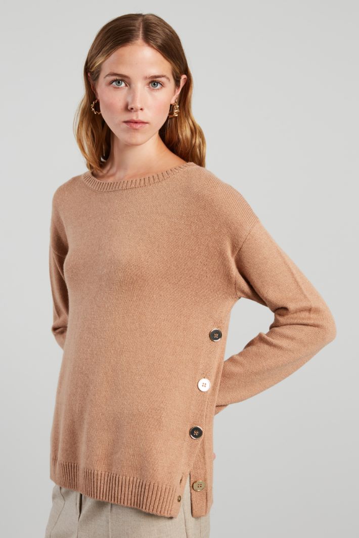 Wool sweater with buttons Intrend - 3